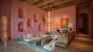 Luxury Villa, Garden View | Living area | 48-inch LED TV with satellite channels