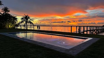 Outdoor pool, a heated pool