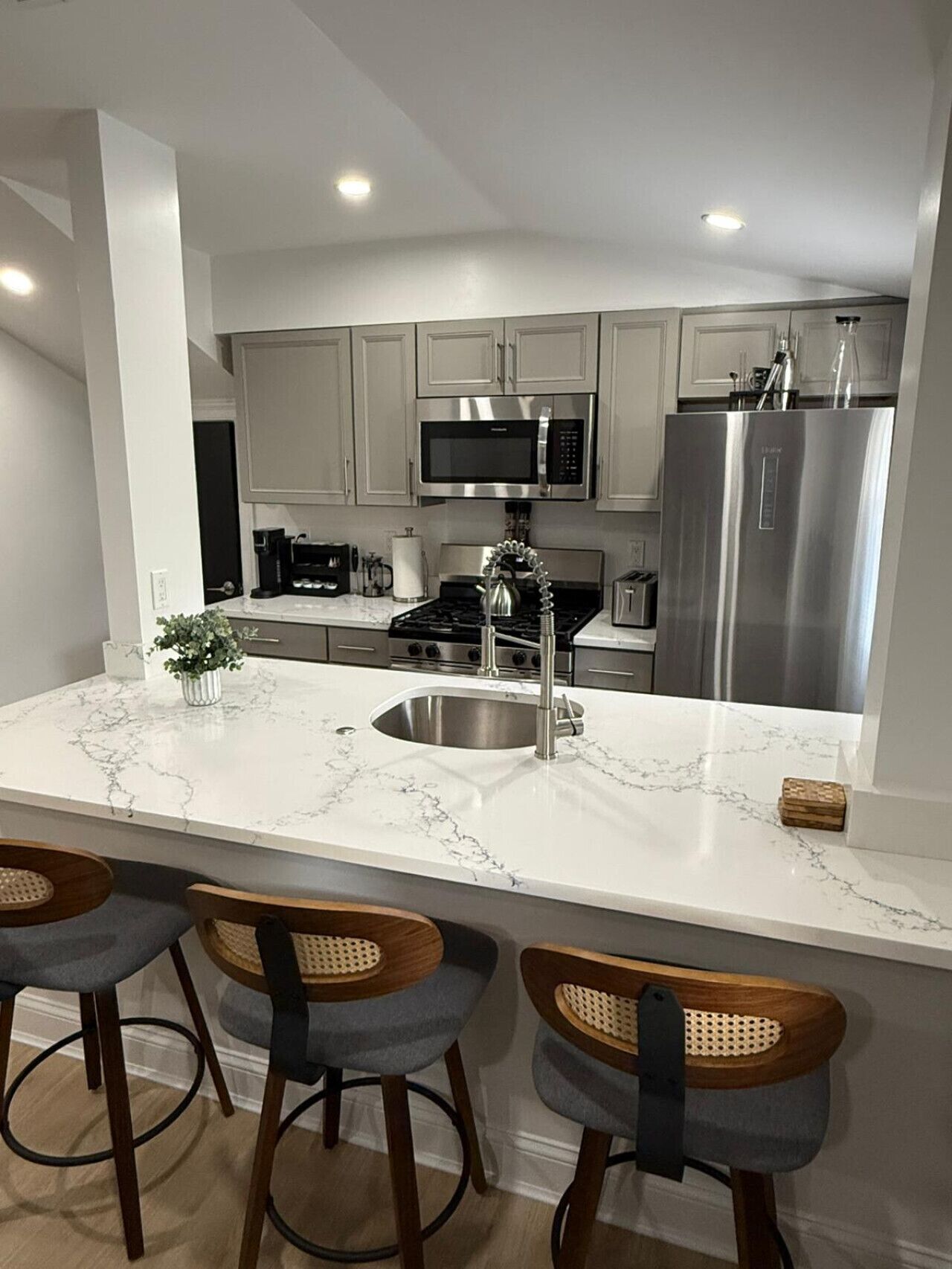 Kjøleskap, mikrobølgeovn, ovn og kokeplater