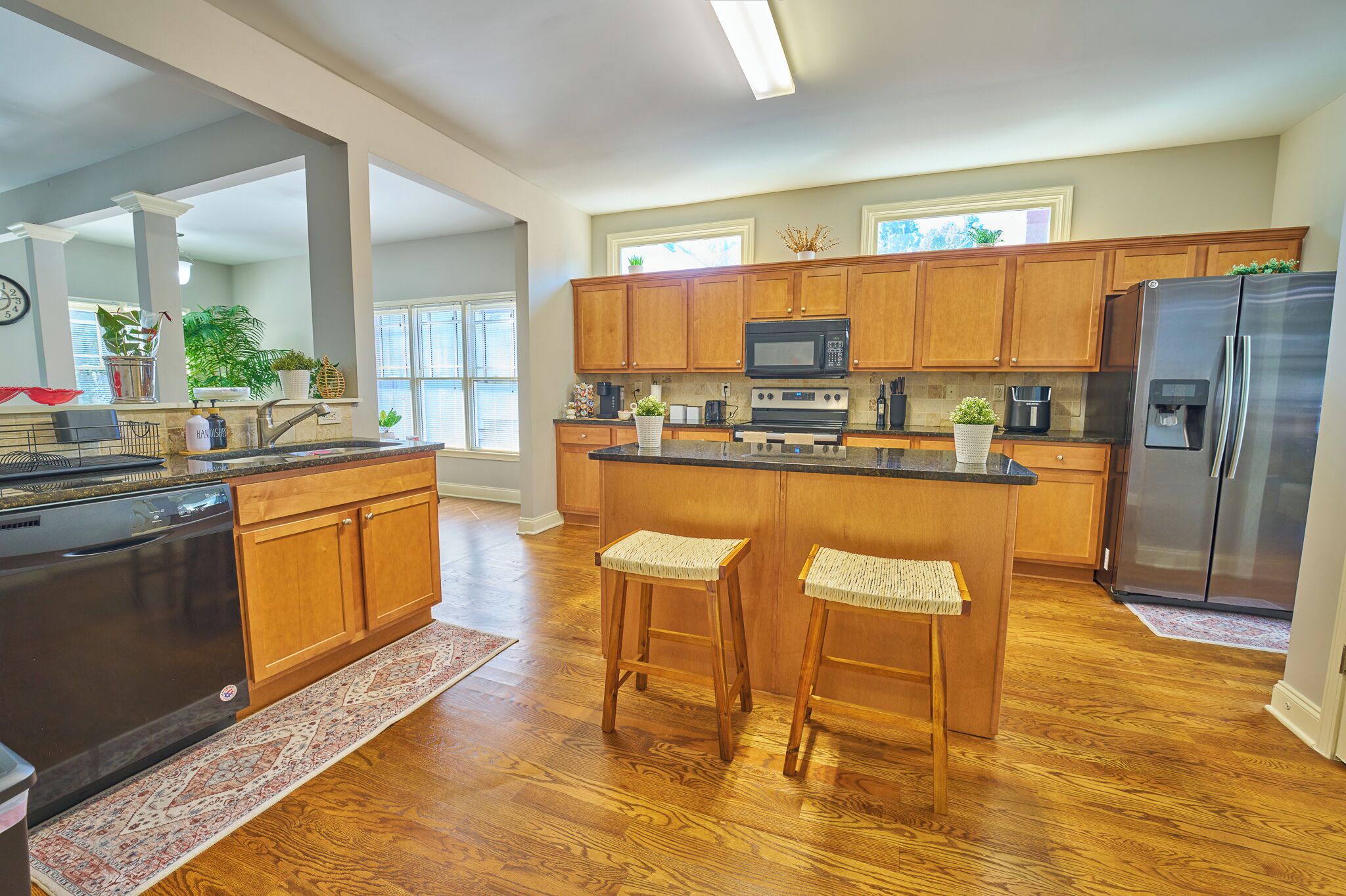 Microwave, oven, stovetop, dishwasher