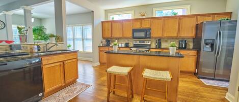 Microwave, oven, stovetop, dishwasher