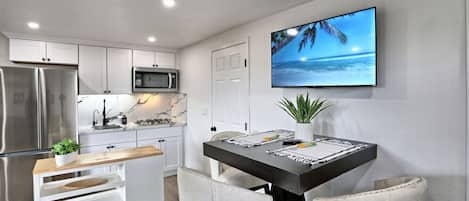 Microwave, dishwasher, coffee/tea maker