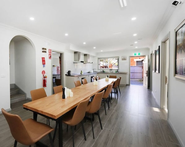 Dining - 208 Luxe Queen Bedroom w/ Private Ensuite • Fast WiFi • 24/7 Security • 18 mins tram to CBD (Brunswick East)