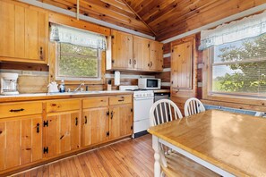 Microwave, oven, stovetop, coffee/tea maker