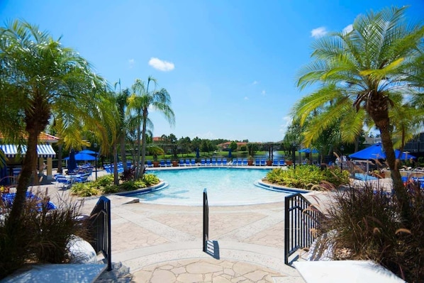 A heated pool