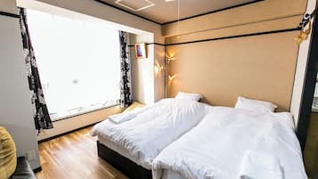 1 slaapkamer, een bureau, gratis wifi, beddengoed