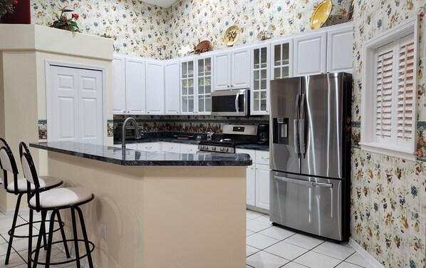 Microwave, oven, stovetop, dishwasher