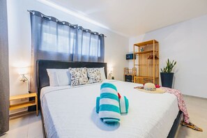 2 bedrooms, iron/ironing board, travel crib, WiFi