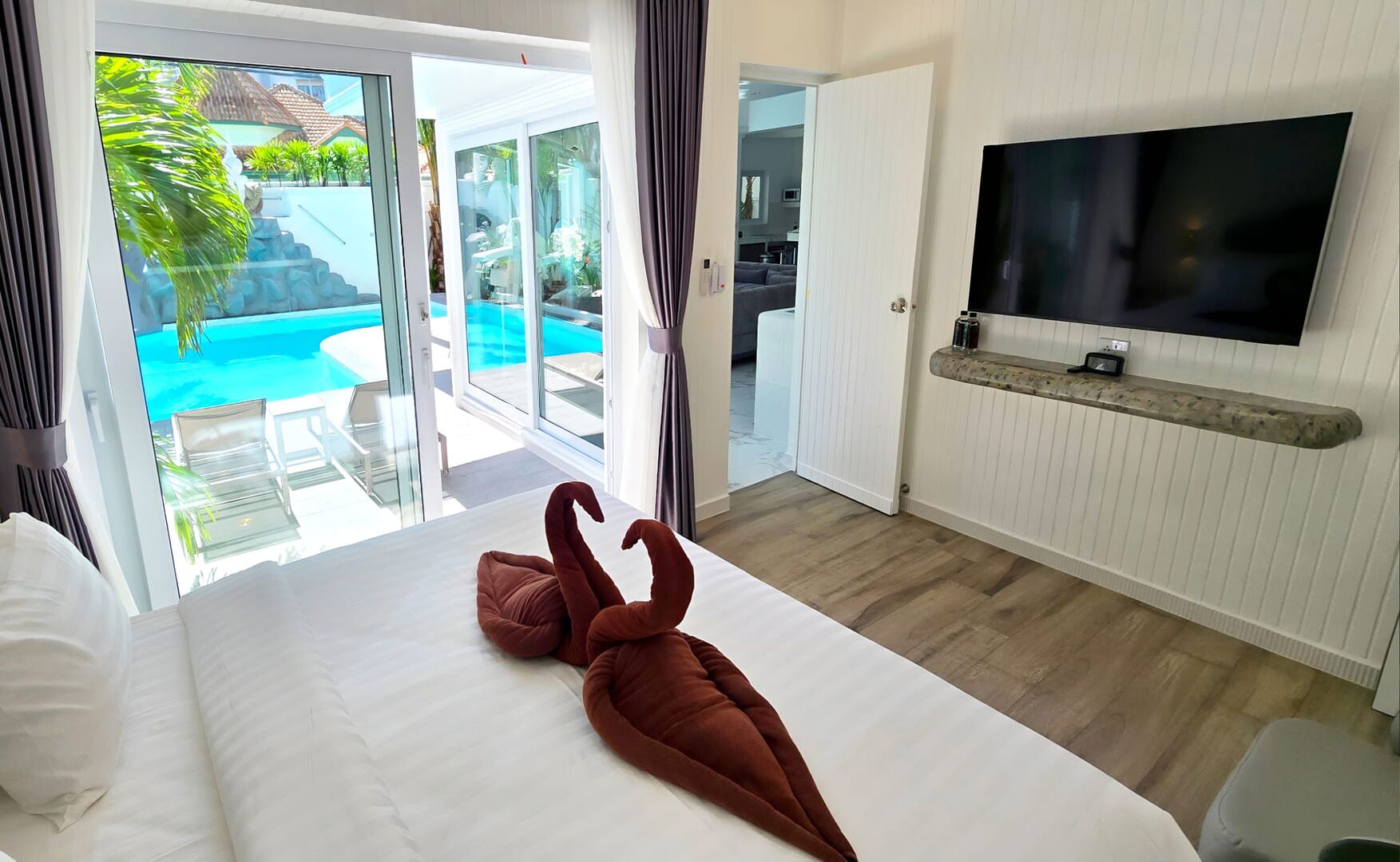 Luxury Villa, Private Pool | Cadar kapas Mesir, peralatan tempat tidur premium, busa memori 