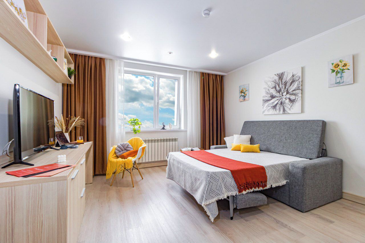 Apartemen, 2 kamar tidur, pemandangan kota | Brankas, kedap suara, setrika/meja setrika, dan Wi-Fi gratis