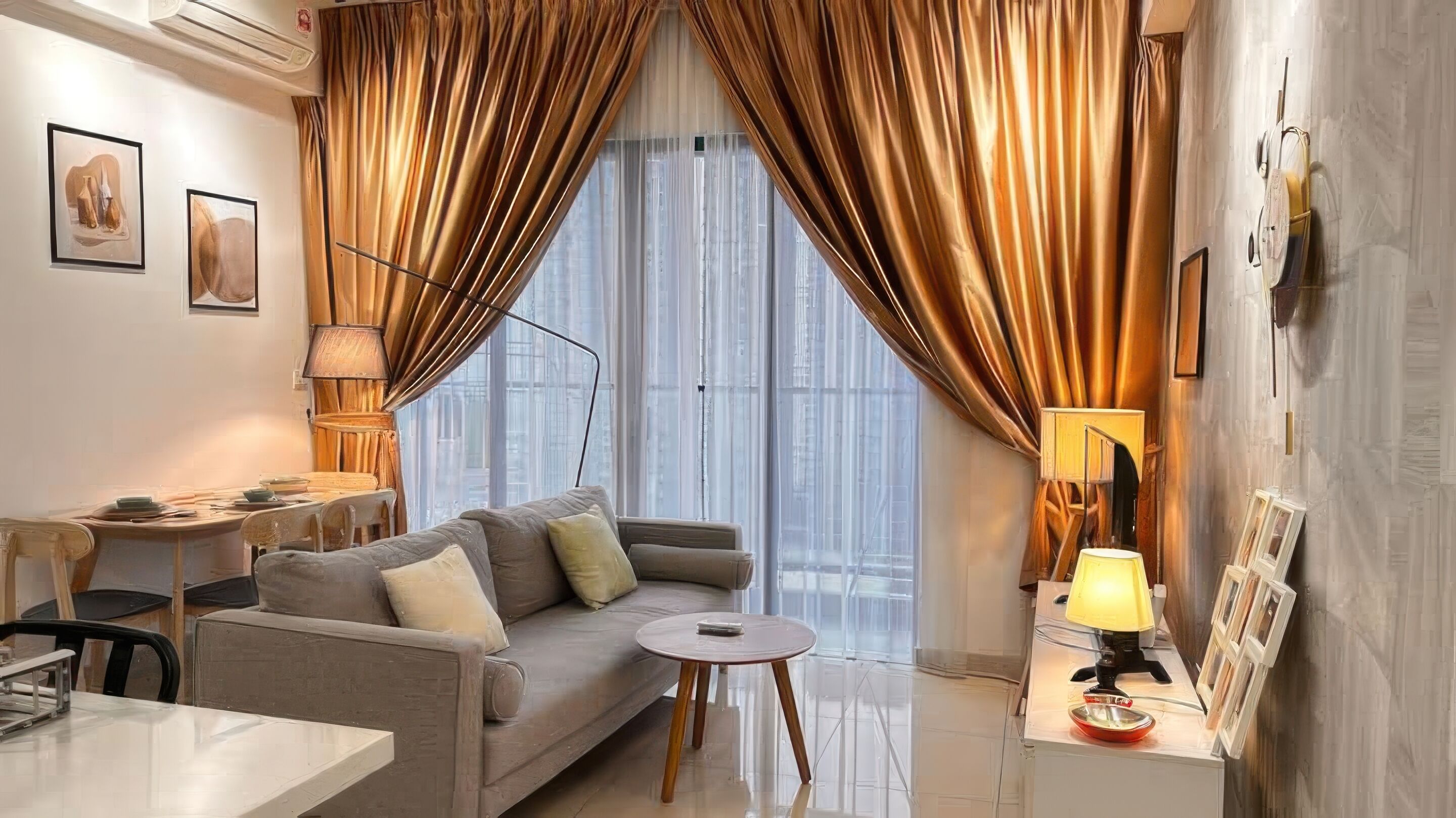 Superior Apartment, 1 Bedroom, Balcony, City View | Living area | 35-inch TV with cable channels