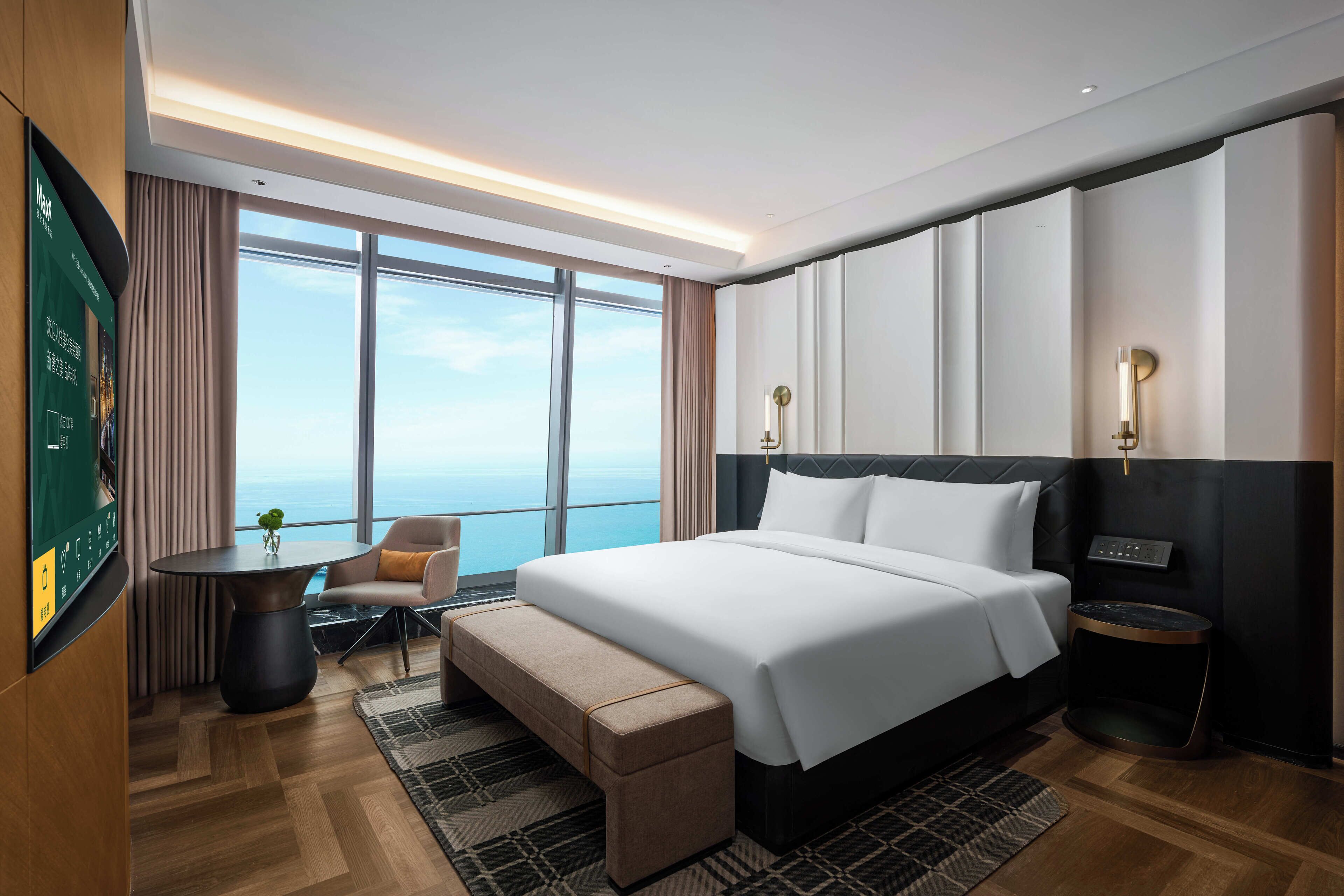 高级双人房, 海景 | 迷你吧（备有免费物品）、客房内保险箱、遮光窗帘、隔音