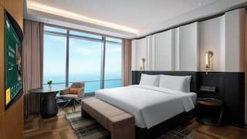 Free minibar, in-room safe, blackout curtains, soundproofing