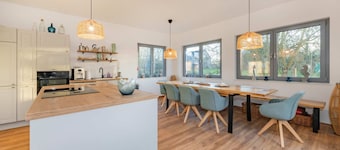"Haffhus" Vacation Home with a Balcony, Terrace, and 2 Bathrooms - Modern Vacation Home