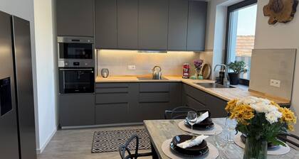 Charming 2-bedroom family-friendly apartment with WiFi and AC in Senec