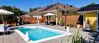 Beach near villa with pool