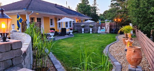 Beach near villa with pool