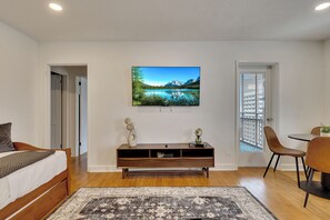 1 bedroom, iron/ironing board, travel crib, free WiFi