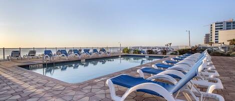 A heated pool
