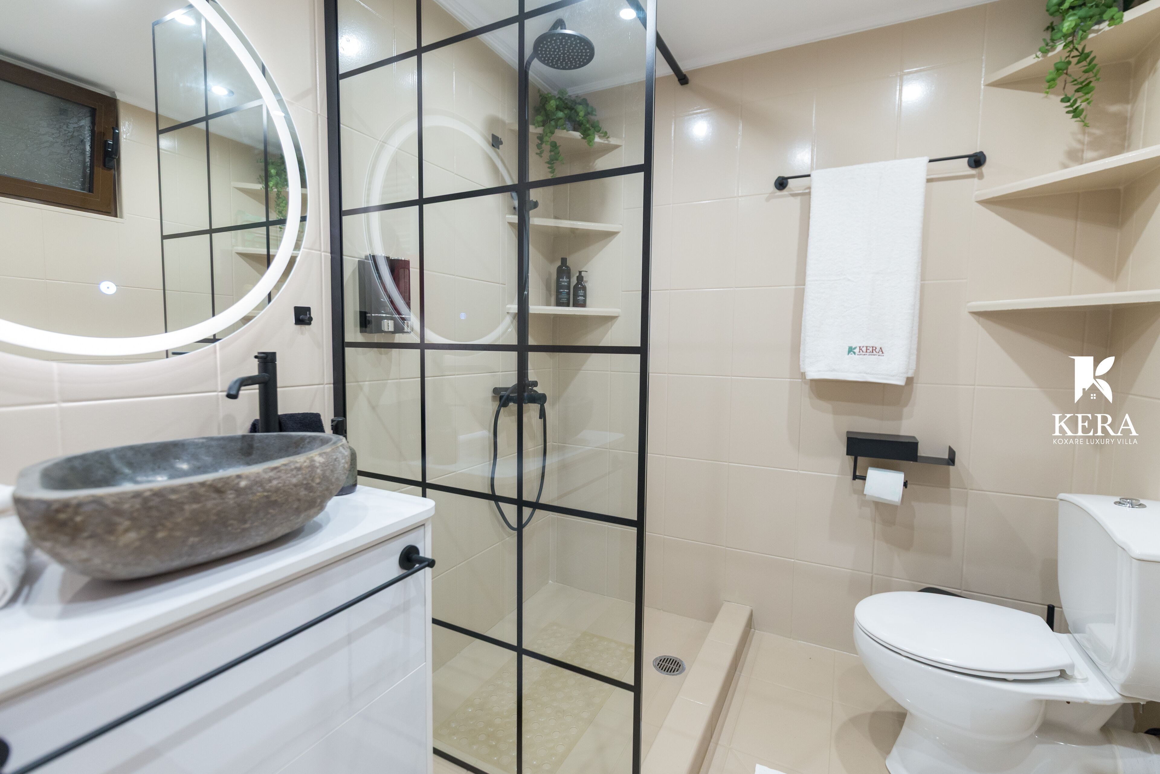 Modern bathroom with shower