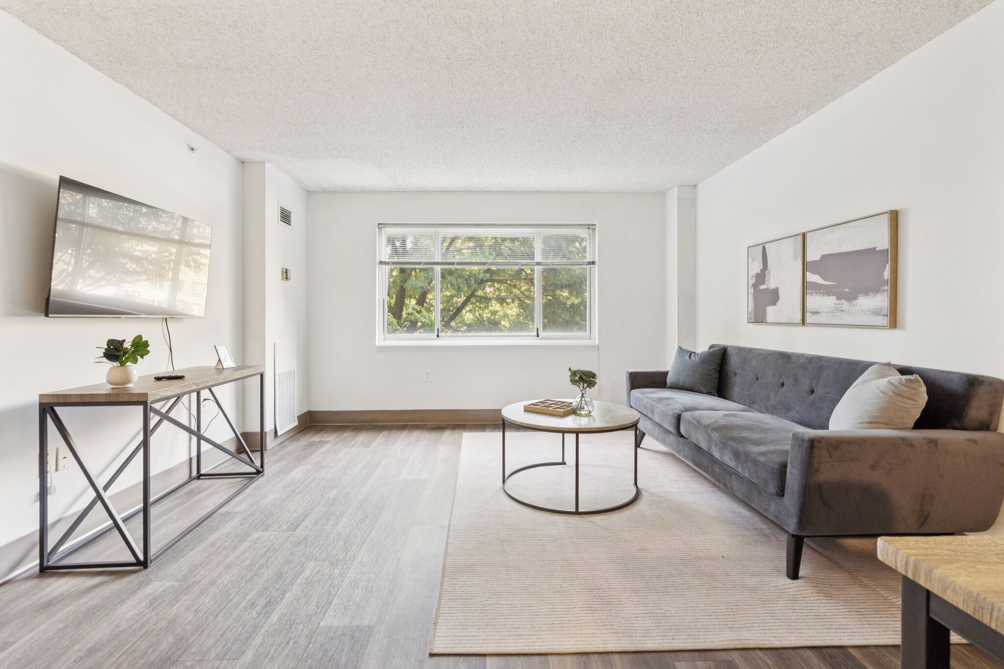 TV connectée, livres, espaces bureaux