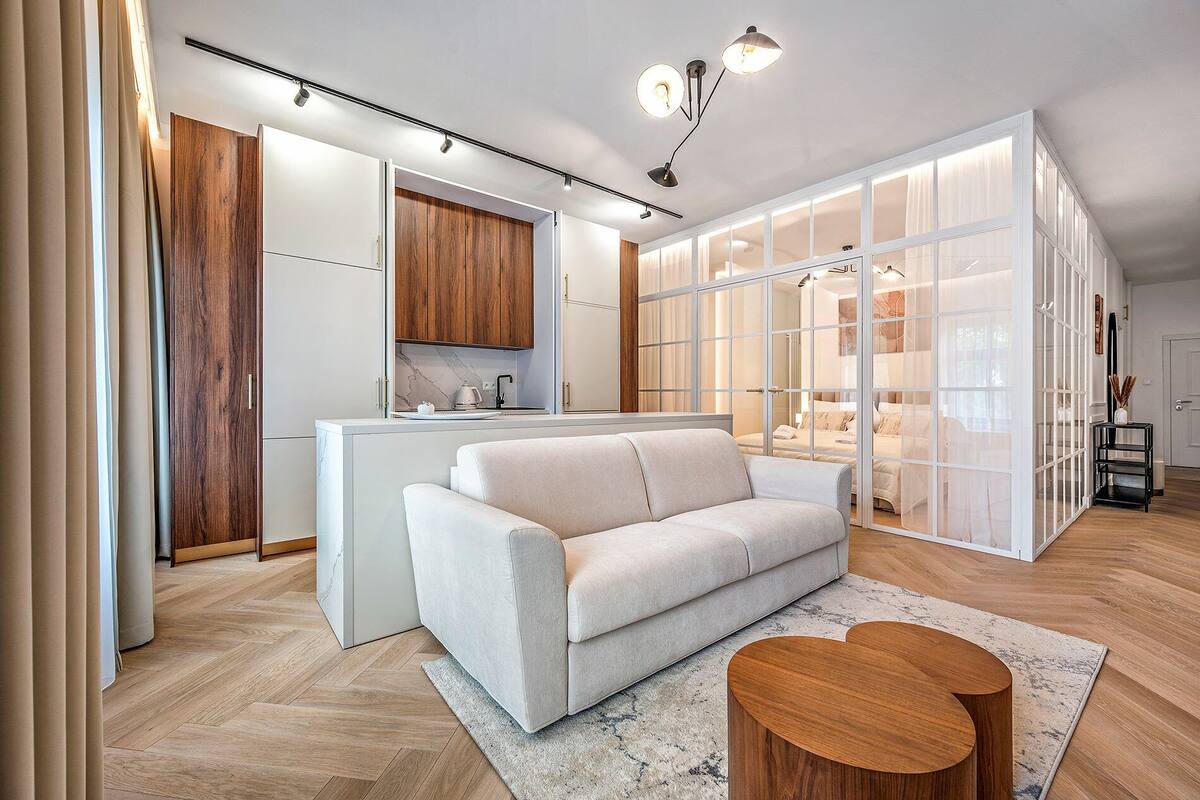Romantic Apartment, Mountain View | Living area