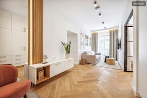 Superior appartement, uitzicht op stad | Woonruimte