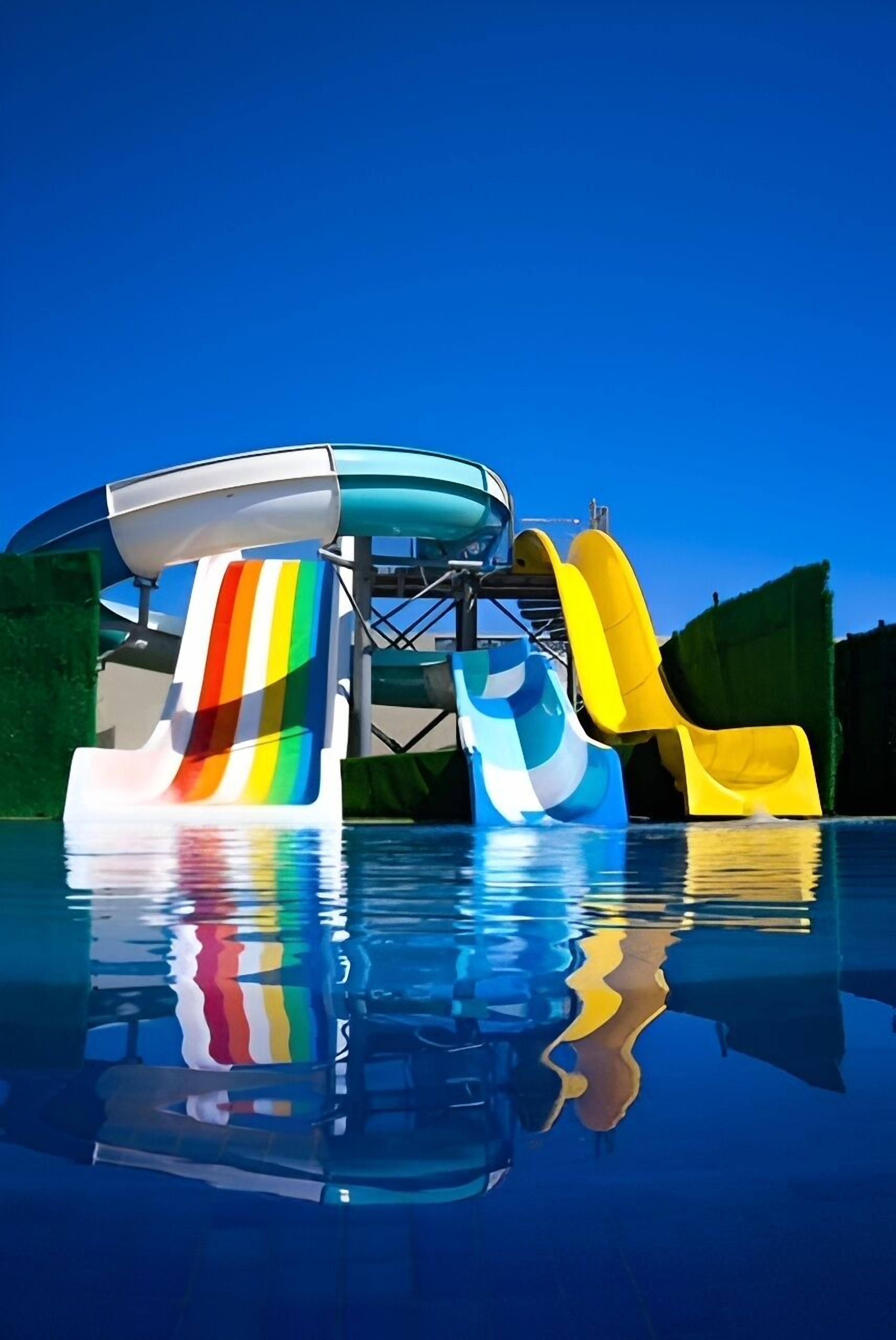 2 indoor pools, seasonal outdoor pool, pool umbrellas, sun loungers