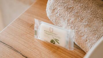 Douche, serviettes fournies