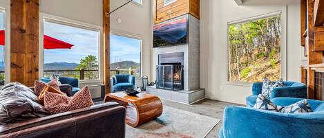 TV connectée, cheminée, baby-foot