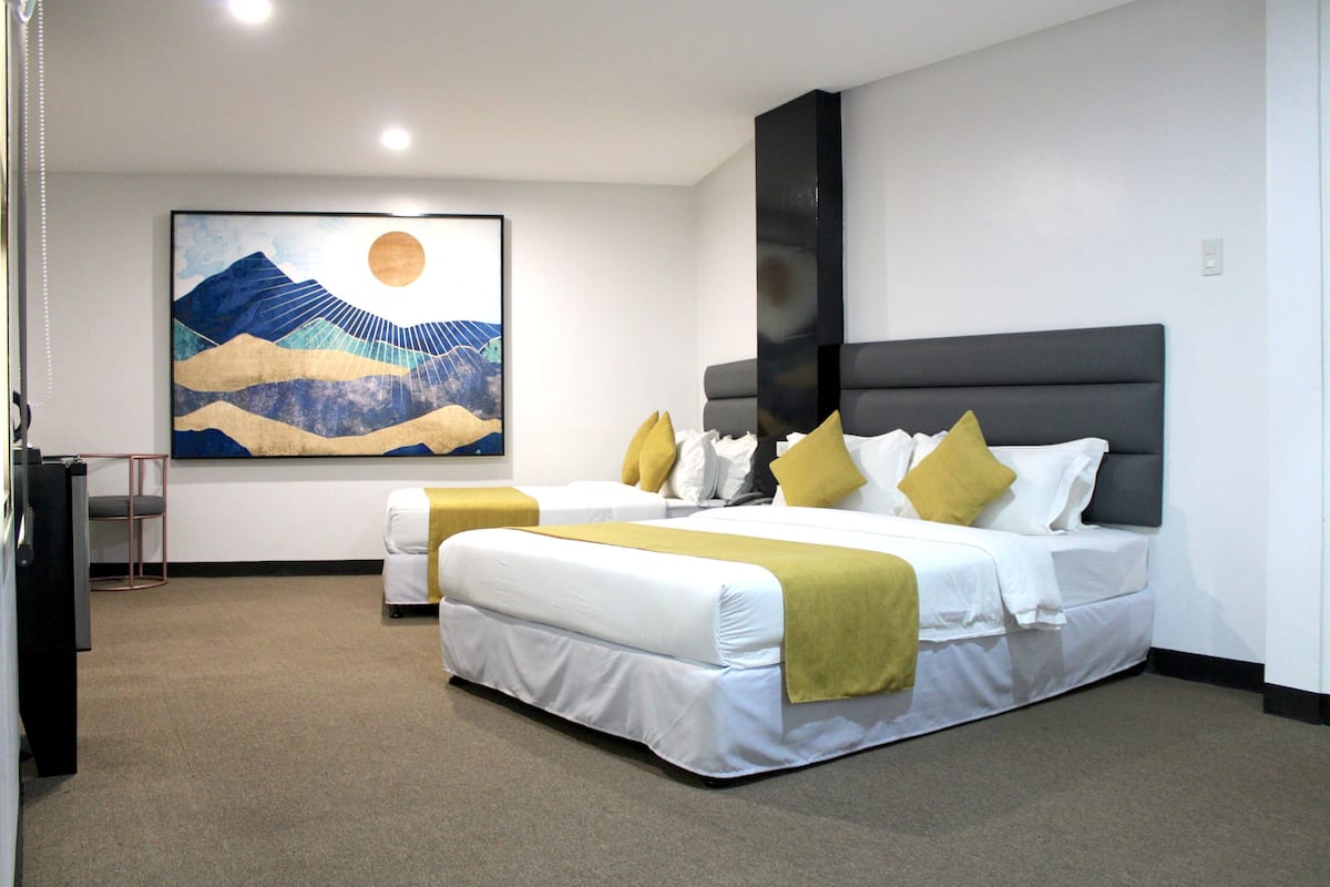 Premium bedding, desk, free WiFi, bed sheets