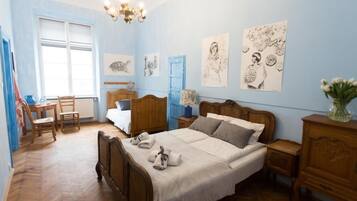 Deluxe-huoneisto, 1 makuuhuone, ilmastointi | Tallelokero huoneessa, pimennysverhot, silitysrauta/-lauta