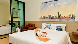 Suite júnior, 2 dormitoris | Escriptori, wifi gratuïta i roba de llit