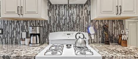 Microwave, oven, stovetop, dishwasher