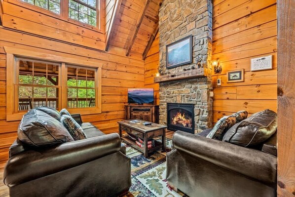 Smart TV, fireplace