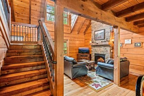 Smart-tv, eldstad och tv-spel