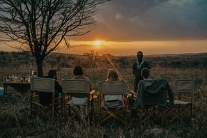 Outdoor banquet area - Jackals Lair Camp (Serengeti)