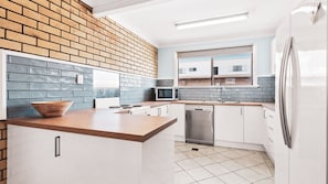 Fridge, oven, stovetop, dishwasher