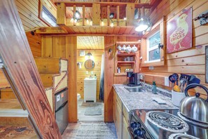 House (0 Bedroom) | Interior - Tiny Home w/ Private Sauna in Woods of Newport! (Newport)