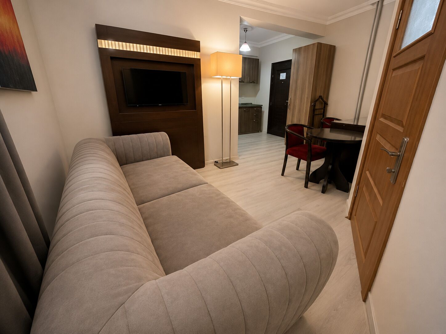 Family Suite, Balcony, City View | Desk, laptop workspace, blackout drapes, iron/ironing board