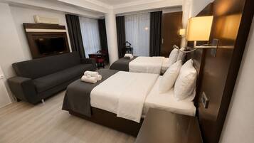 Comfort Double Room, Balcony, City View | Desk, laptop workspace, blackout drapes, iron/ironing board