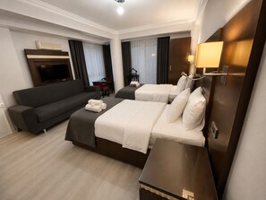 Comfort Double Room, Balcony, City View | Desk, laptop workspace, blackout curtains, iron/ironing board