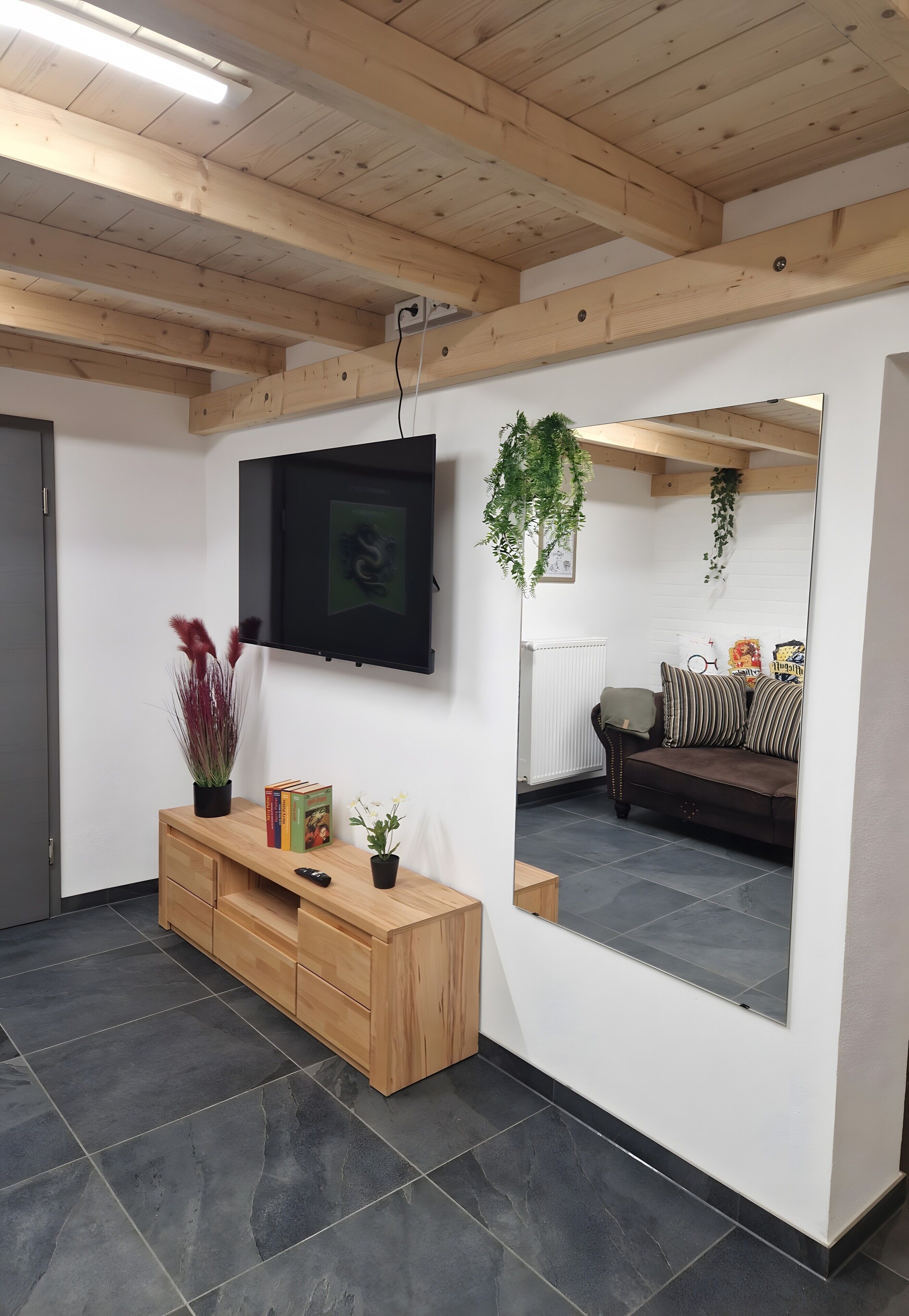 Télévision, cheminée