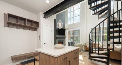 New 1 bedroom, downtown, mt views and private HT
