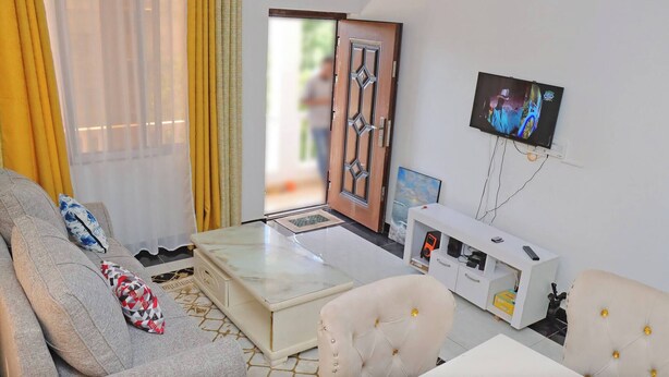 Living room - Serene Diani Beach Getaway - Private Apartment With Pool (Diani Beach)