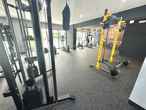 Apartment, 1 Bedroom, Accessible, Private Pool | Fitness facility