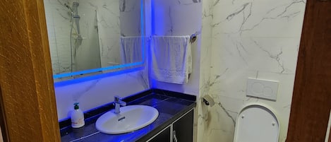 Towels, soap, toilet paper