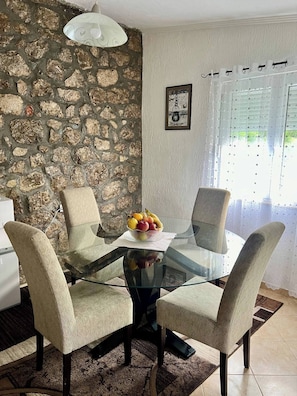 Apartment, Smoking, Balcony | Dining room