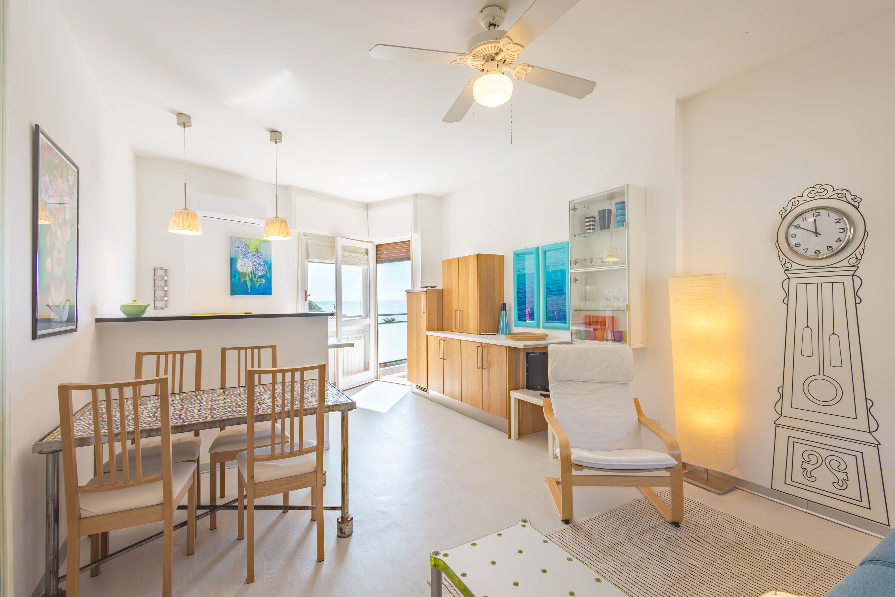 Apartment, 1 Queen Bed with Sofa bed, Sea View | Living area | 30-inch TV with satellite channels