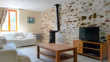 TV, fireplace, table tennis